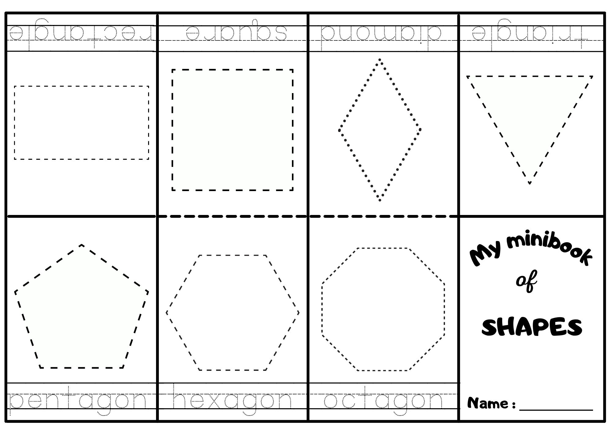 Shapes 2 Mini Coloring Book Free PDF Download